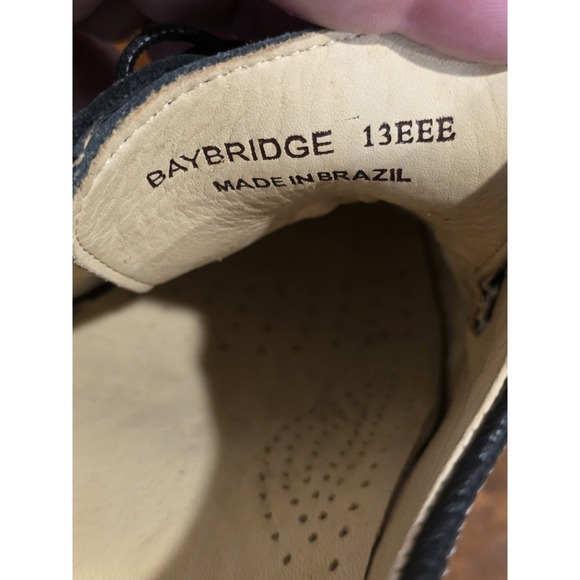 Belvedere Bay Bridge Black Leather Split Toe Oxford Shoes Mens 13  Fast Shipping main image 5